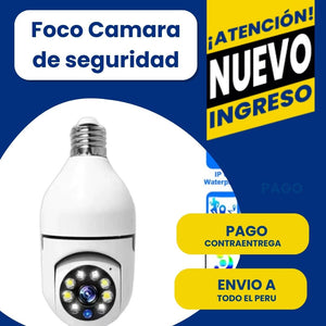 Foco Camara WIFI de Seguridad 1080P 360°